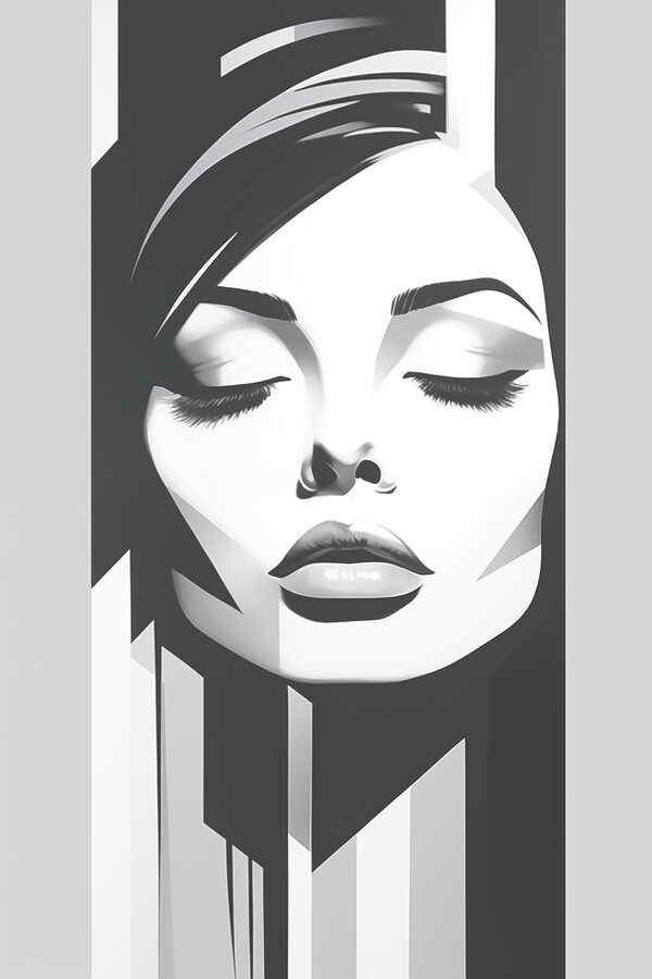 - Abstract beauty in monochrome tones