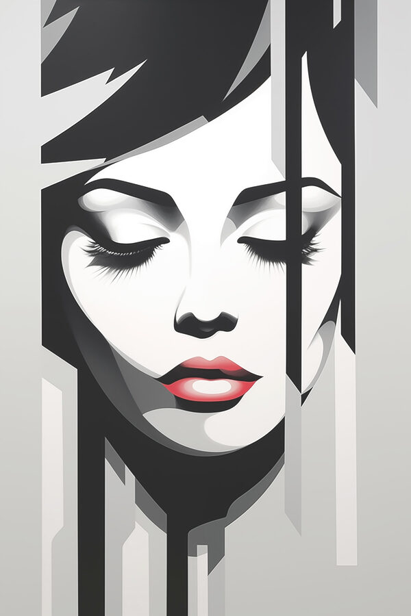 Elegant face with captivating expression