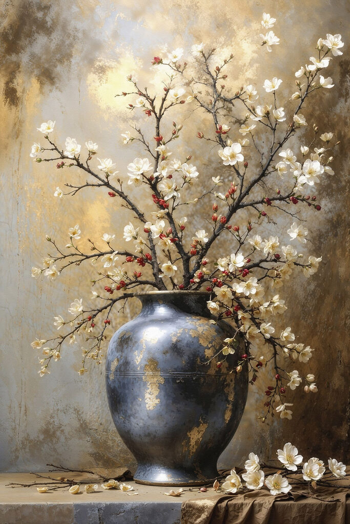 Vase with white flowers Vase with white flowers
