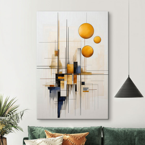 Painting of circles and lines