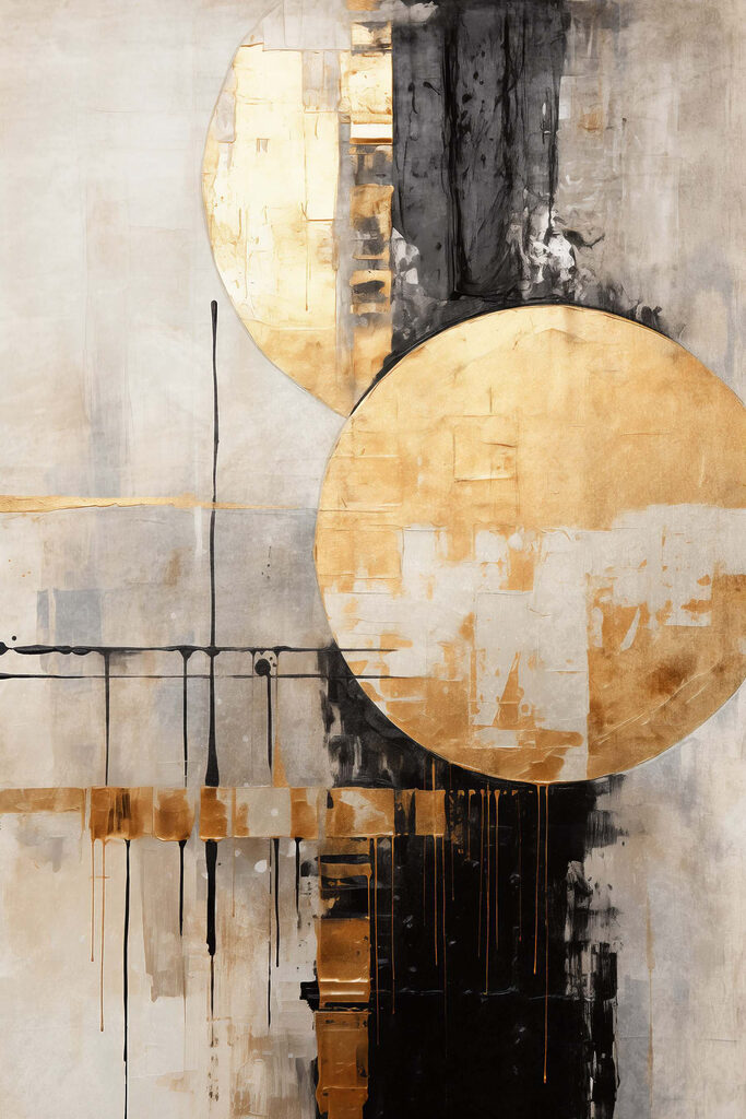 Painting of circles and lines