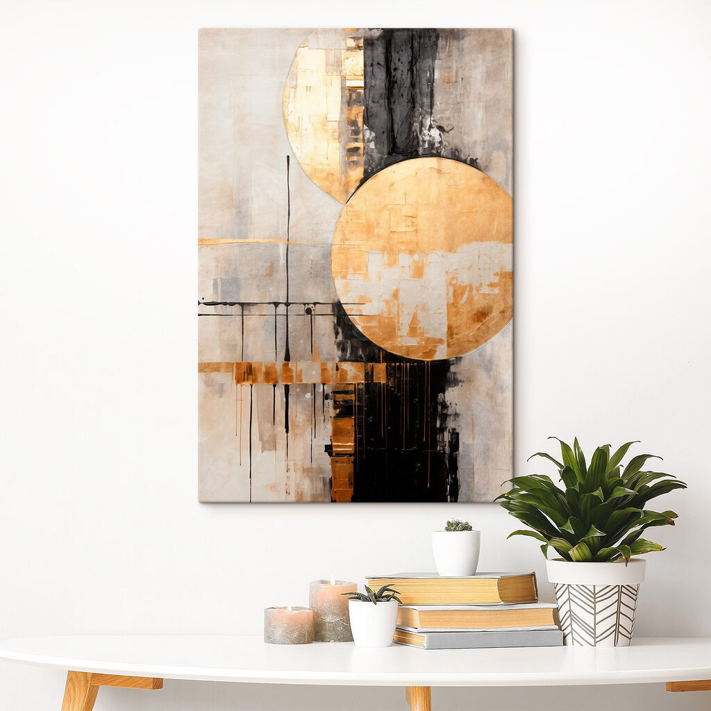 Painting of circles and lines