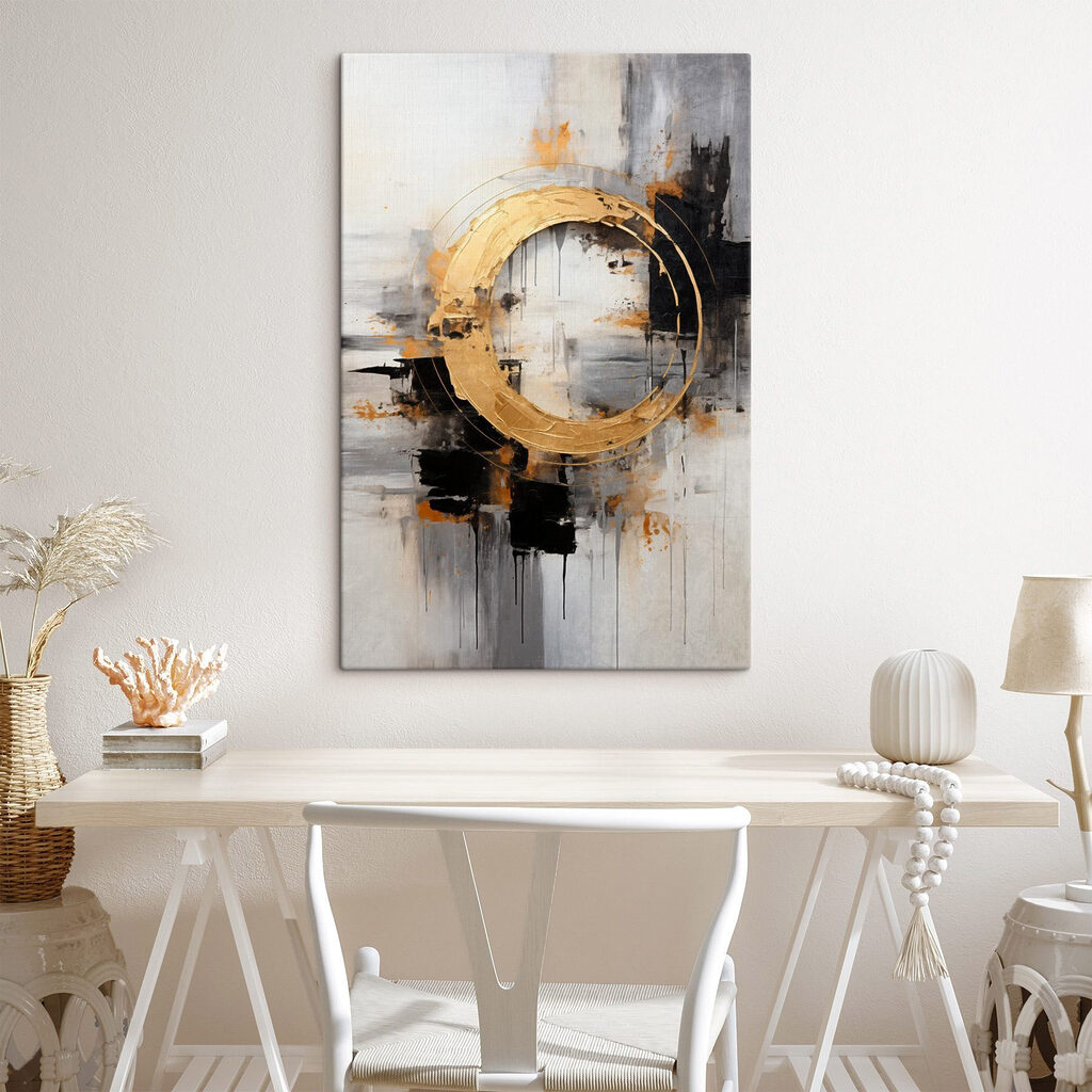 Abstract circular design in earthy tones