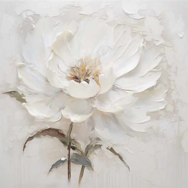 Painting of a white flower