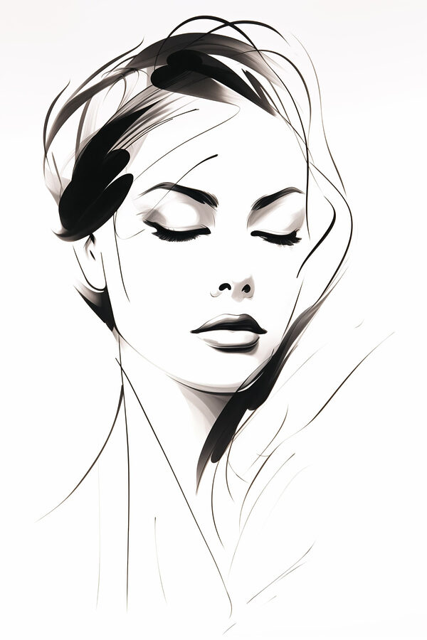 Calm beauty in soft strokes