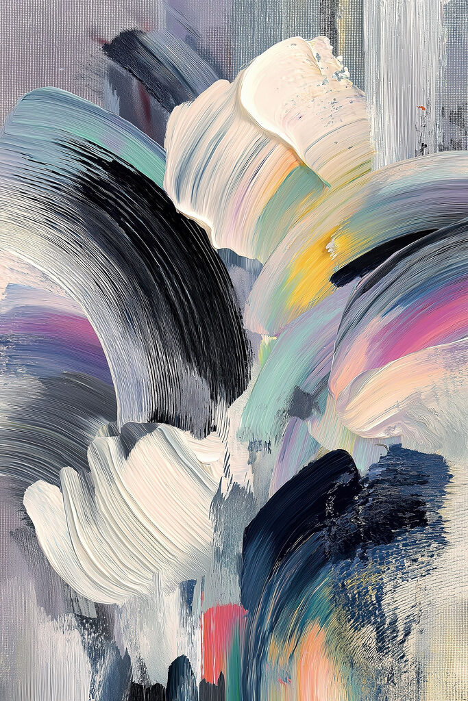 Dynamic brush strokes in vibrant colors Dynamic brush strokes in vibrant colors