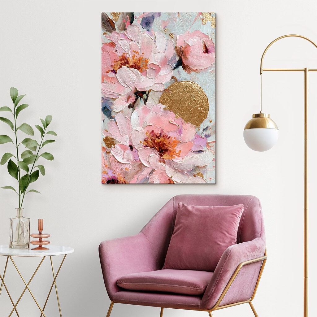 Delicate flowers in soft pastel tones