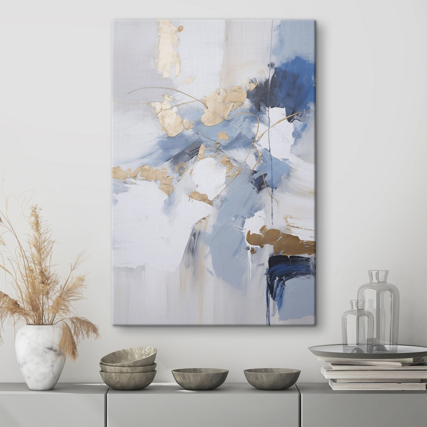 Abstract composition in calming hues