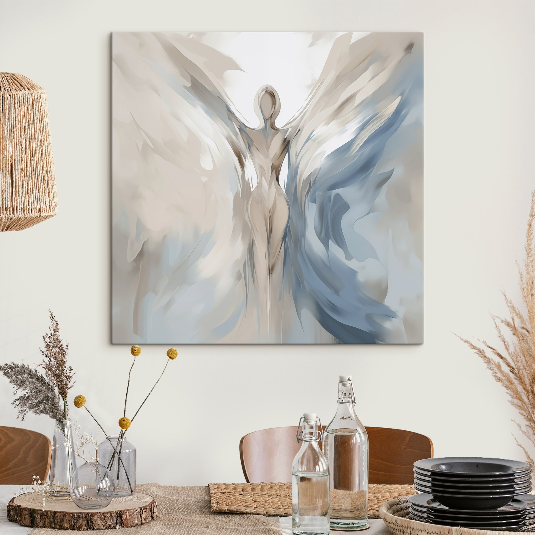 Woman with wings and a hood