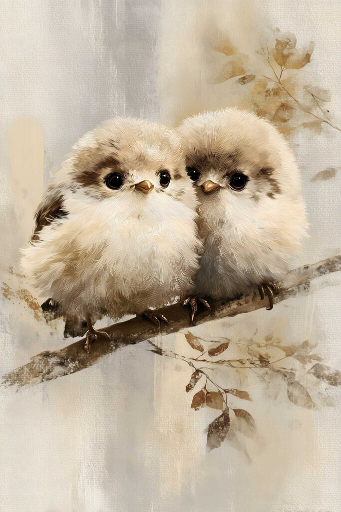 Two birds on a branch Two birds on a branch
