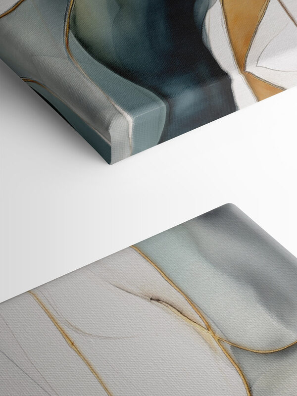 Fluid lines and warm hues intertwine