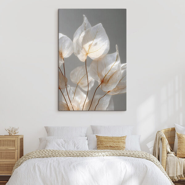 Delicate leaves in soft light
