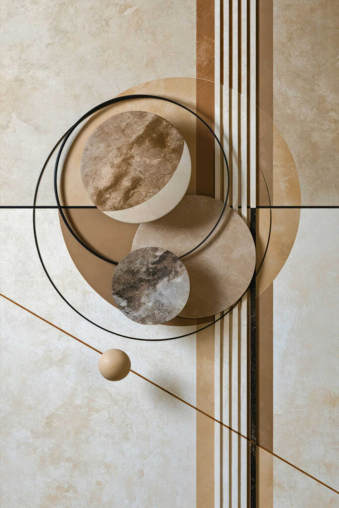 - Abstract shapes in neutral colors