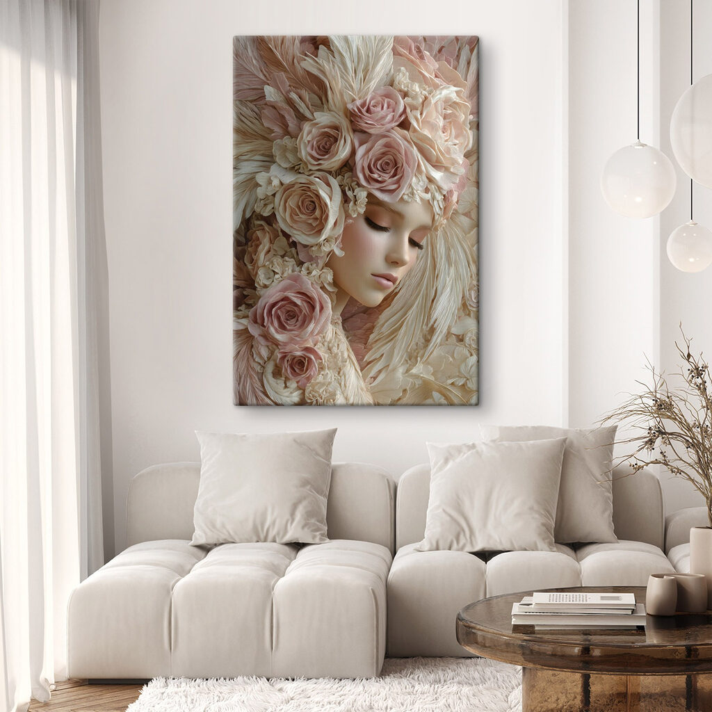 Mannequin with flowers in her hair