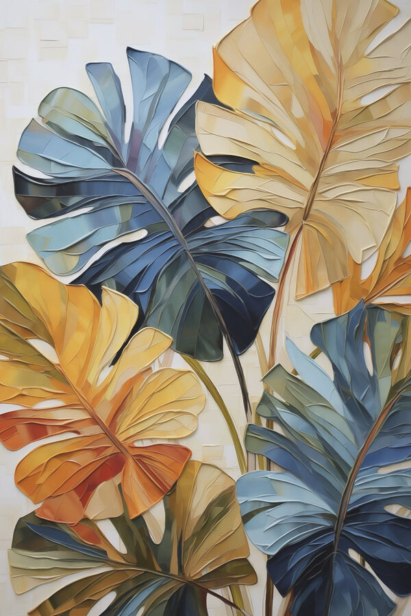 Group of colorful leaves