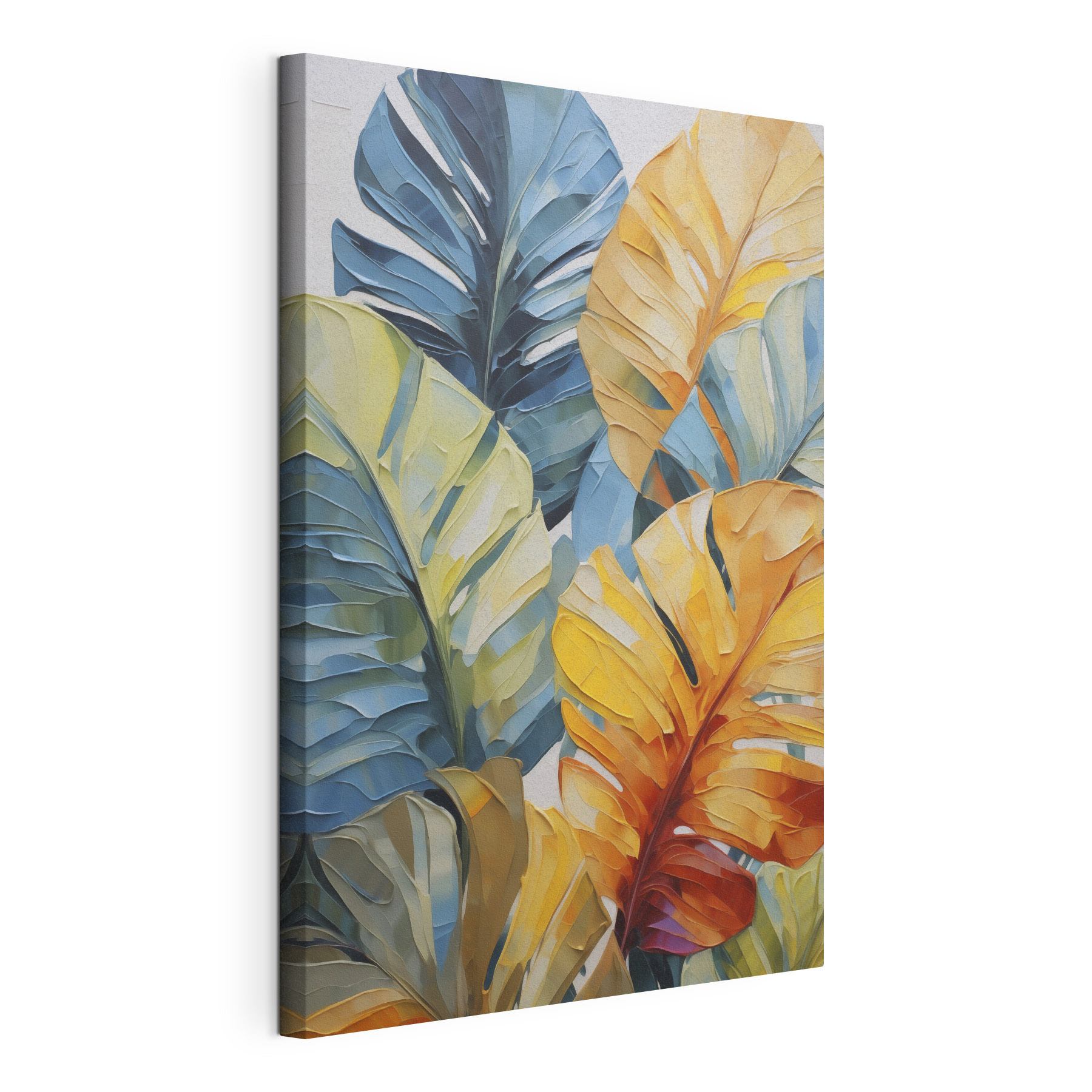 Painting of leaves on a wall