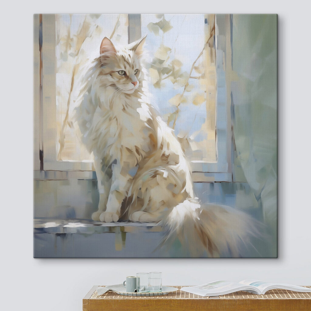 Cat sitting on a window sill Cat sitting on a window sill