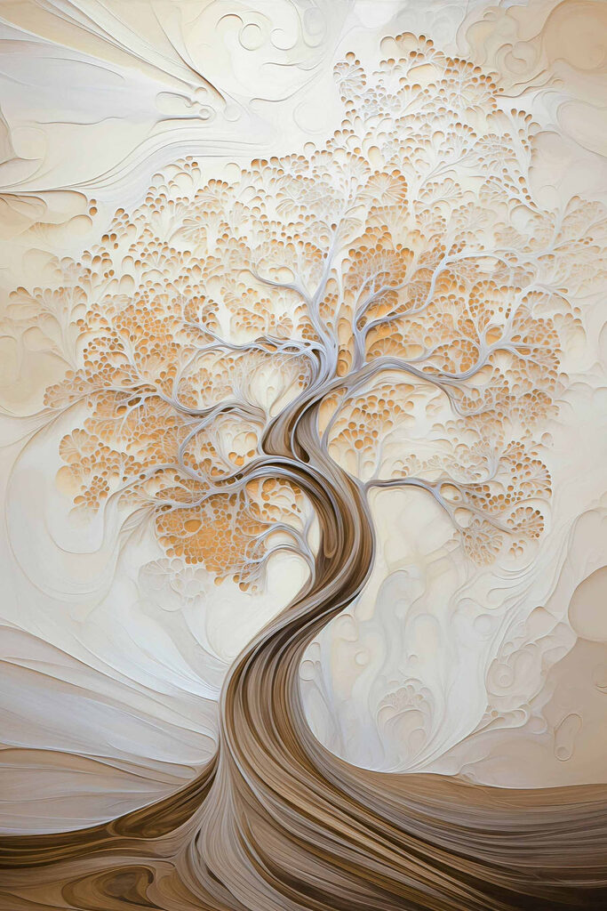 Tree with many branches and leaves