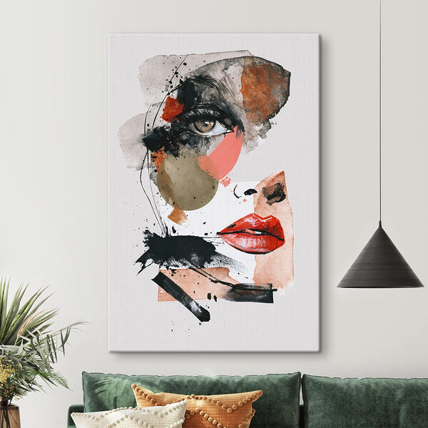 Painting of a woman's face