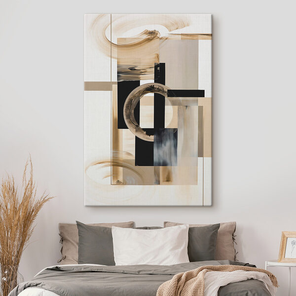 Painting of a circle and squares