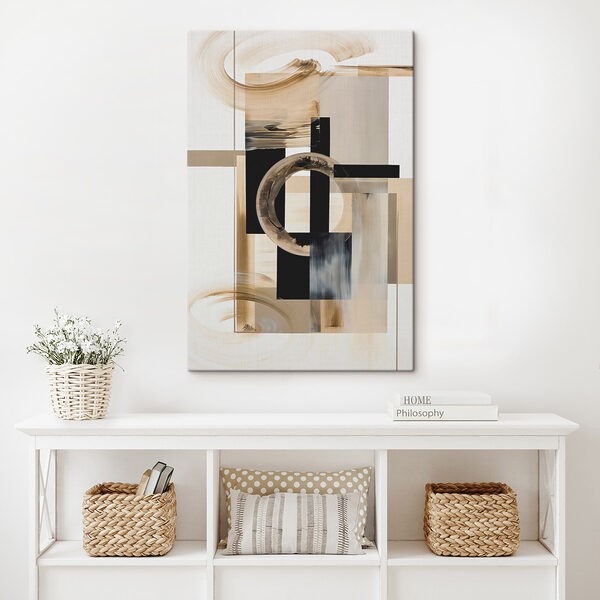 Painting of a circle and squares