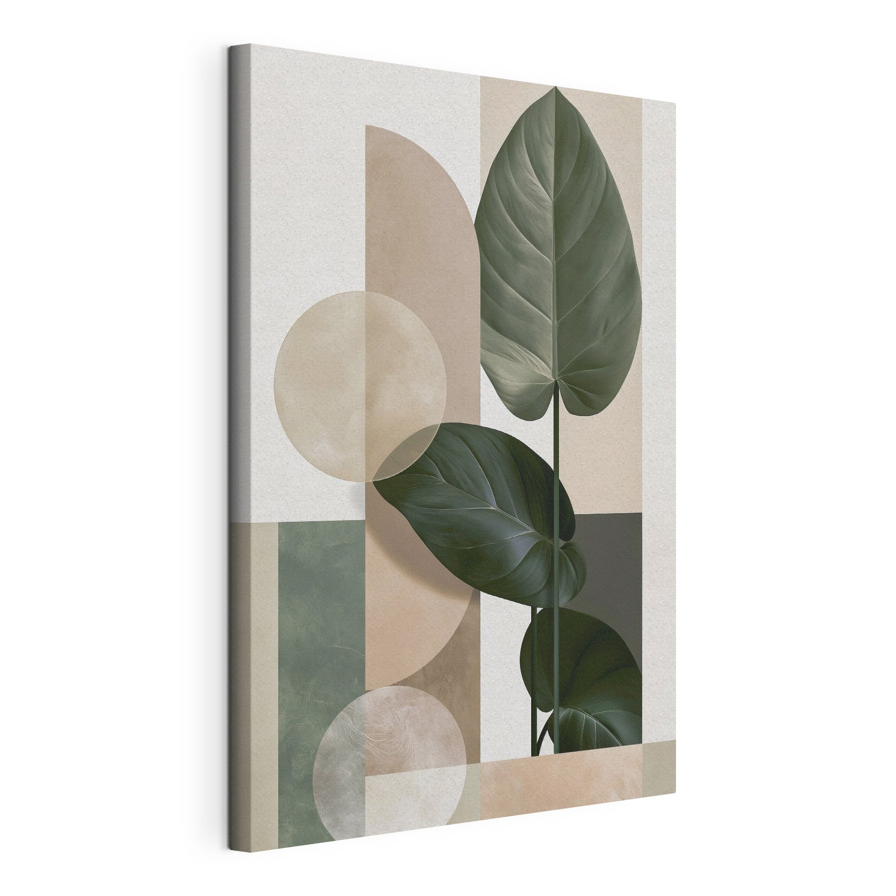 - Lush leaves in a modern design