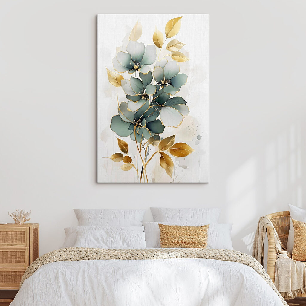 Painting of flowers and leaves Painting of flowers and leaves