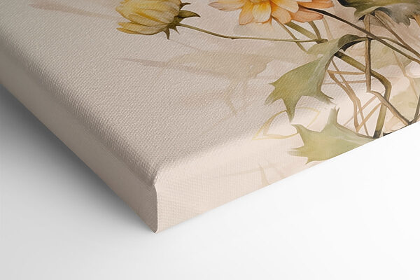 Painting of flowers on a white background