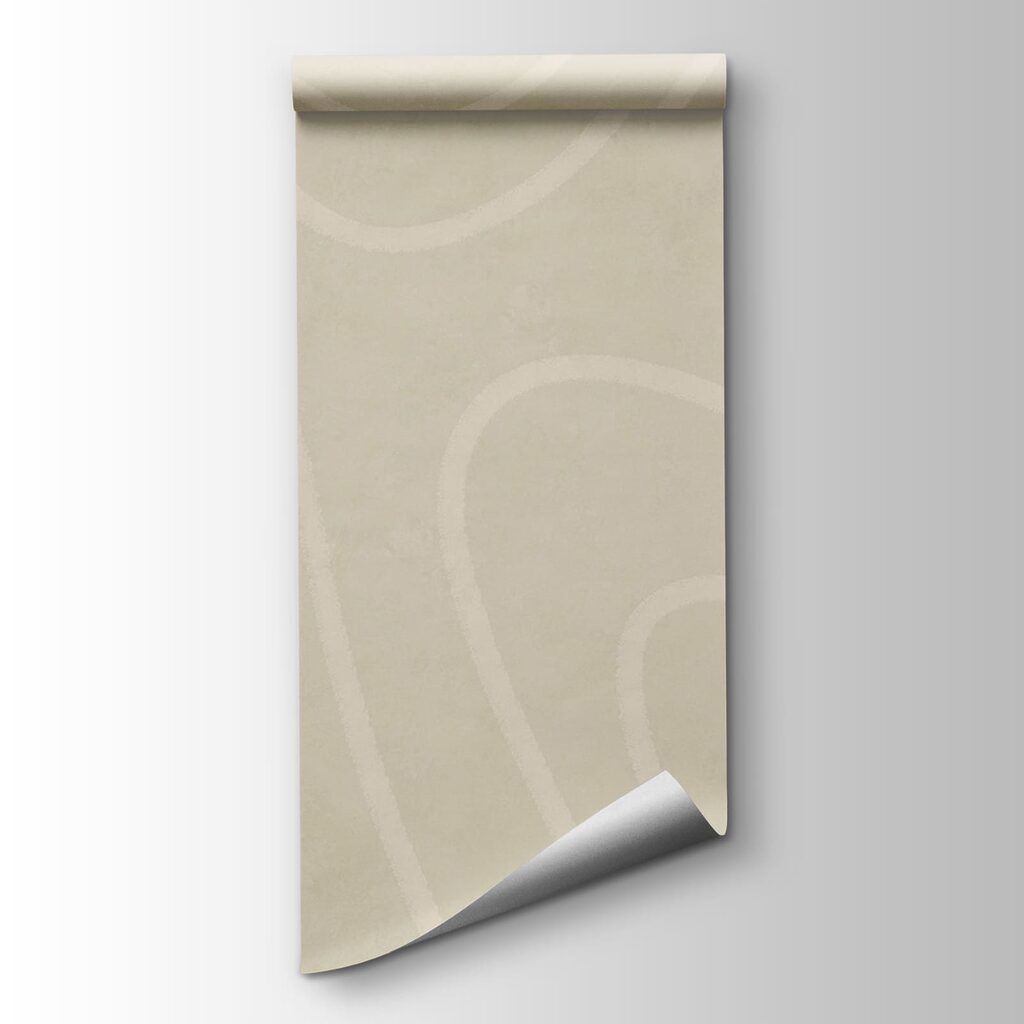 White and tan wavy pattern
