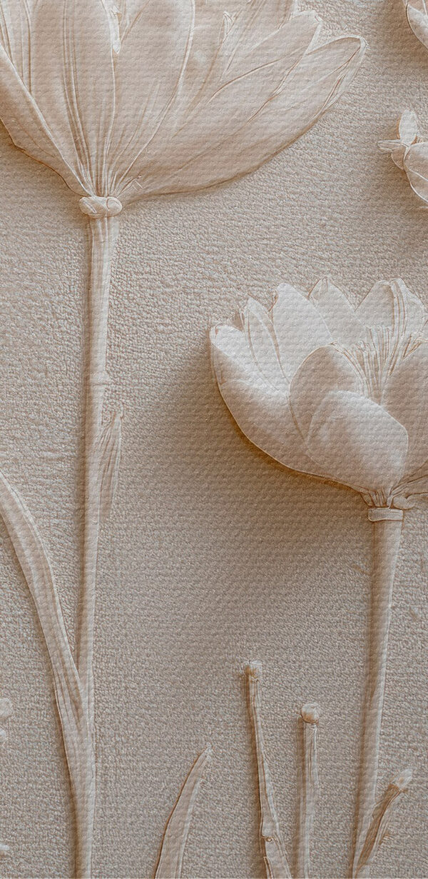 White flower and plant art White flower and plant art