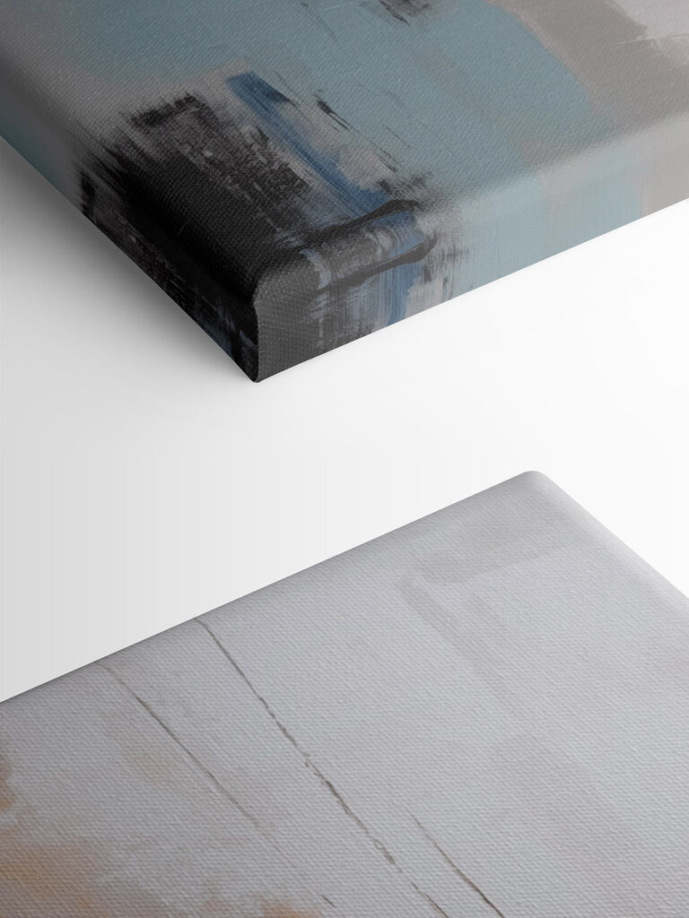 Painting of a white wall with black and red paint Painting of a white wall with black and red paint
