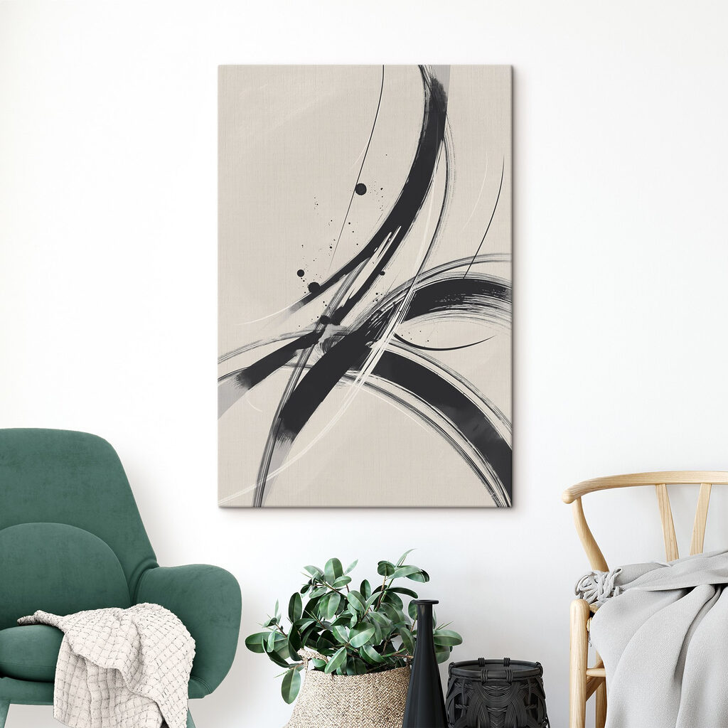 Black and white image of a swirly design Black and white image of a swirly design