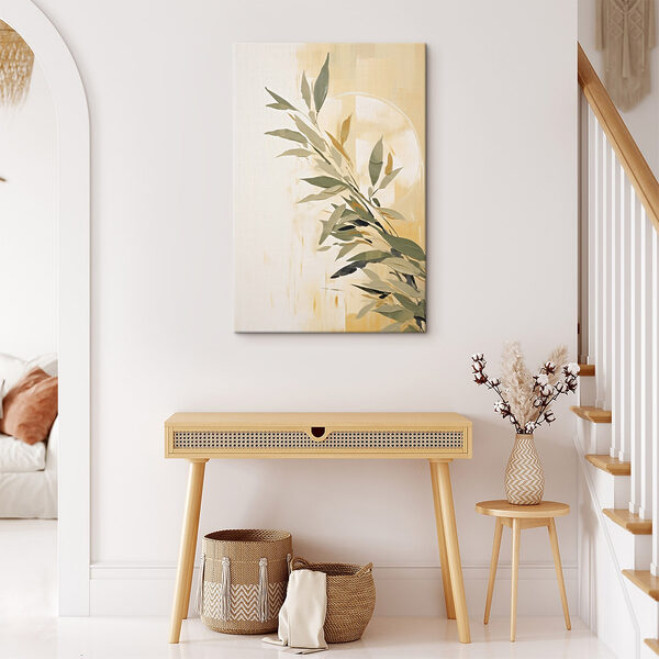 Painting of a branch with leaves