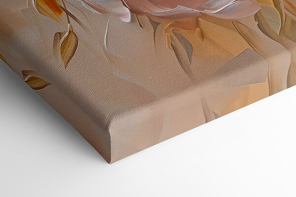 Painting of flowers on a white surface