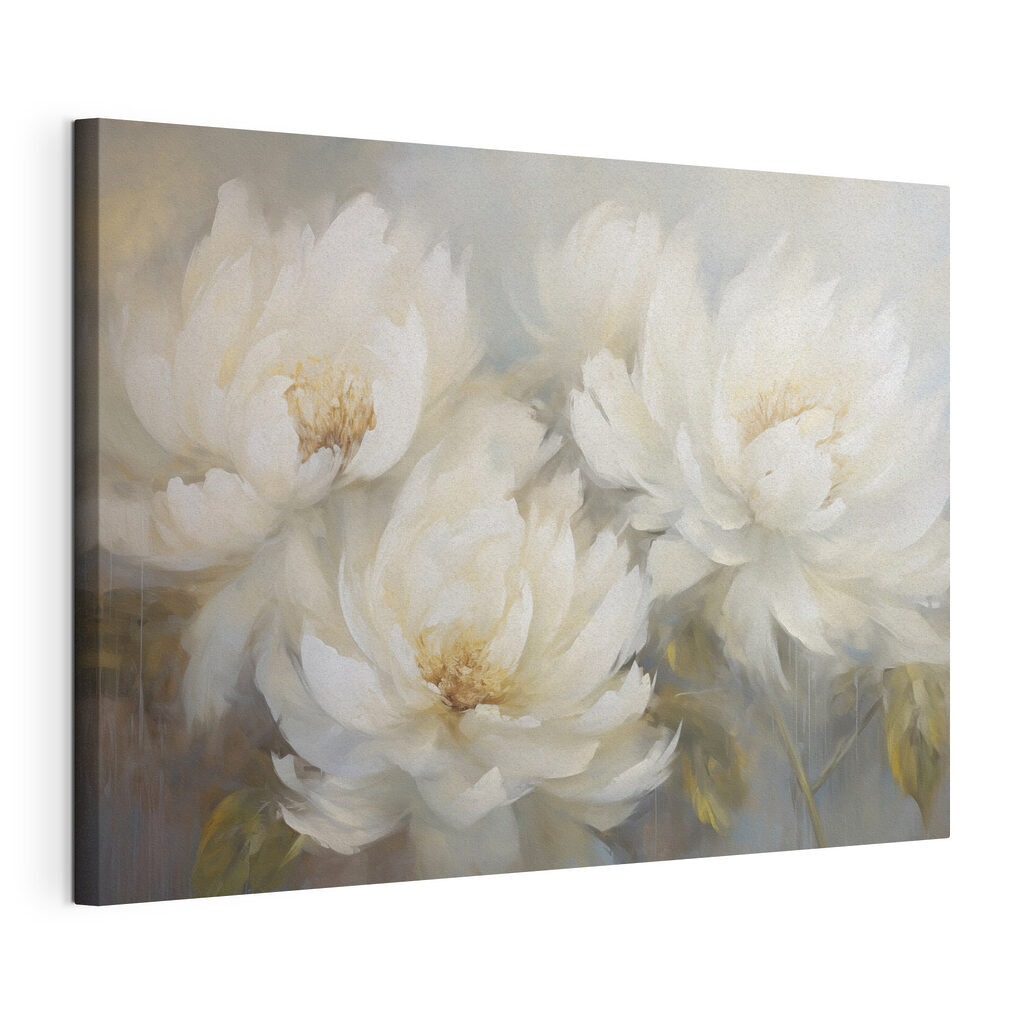Painting of white flowers Painting of white flowers