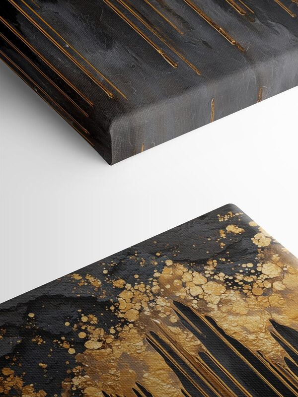 Dripping colors on a dark canvas