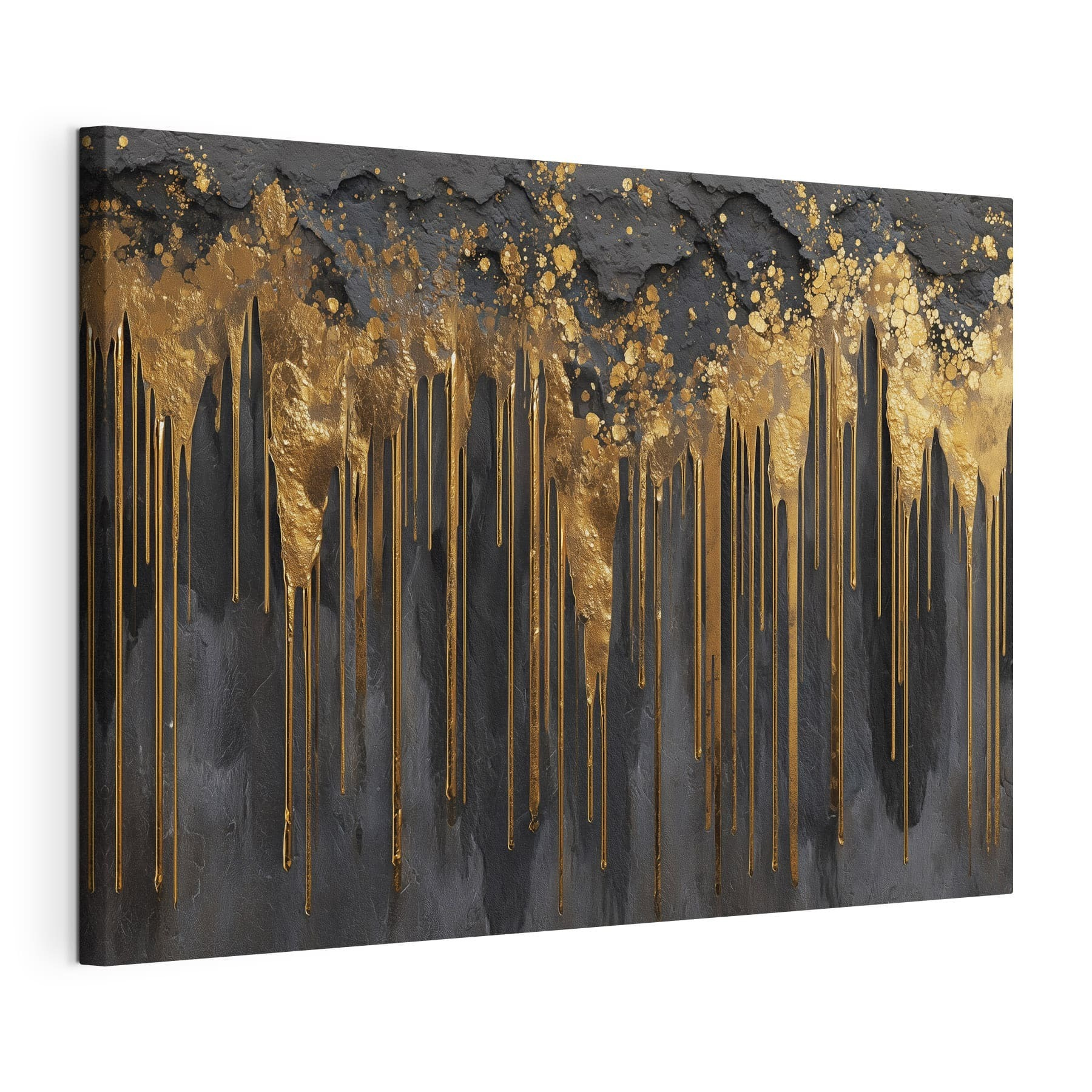 Dripping colors on a dark canvas