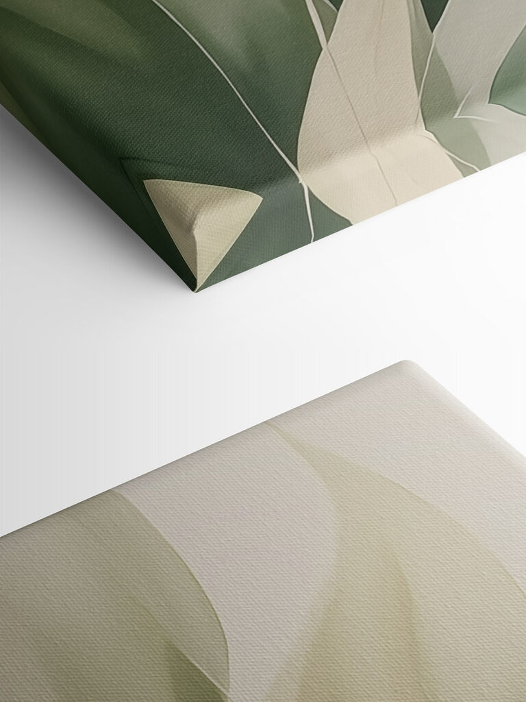 Gentle waves of green and cream
