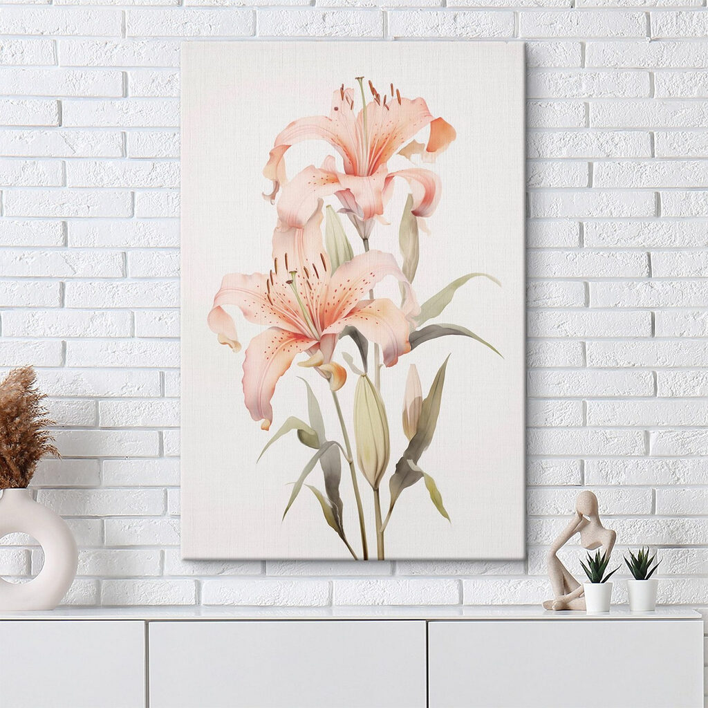 Painting of pink flowers