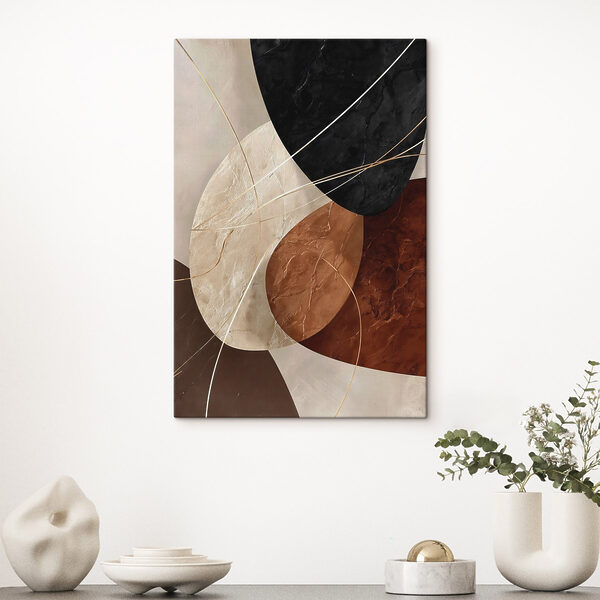 Abstract shapes in warm tones