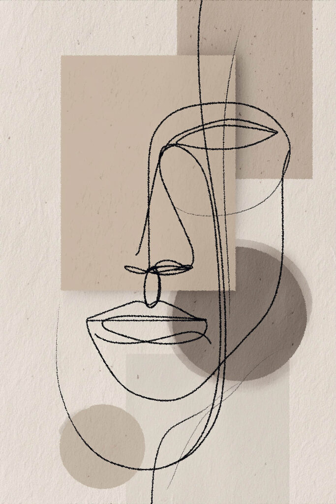 Drawing of a face