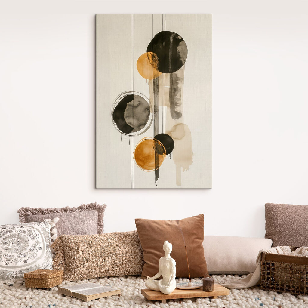 Painting of circles and lines