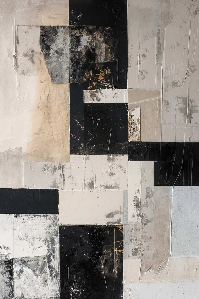 Black and white art piece
