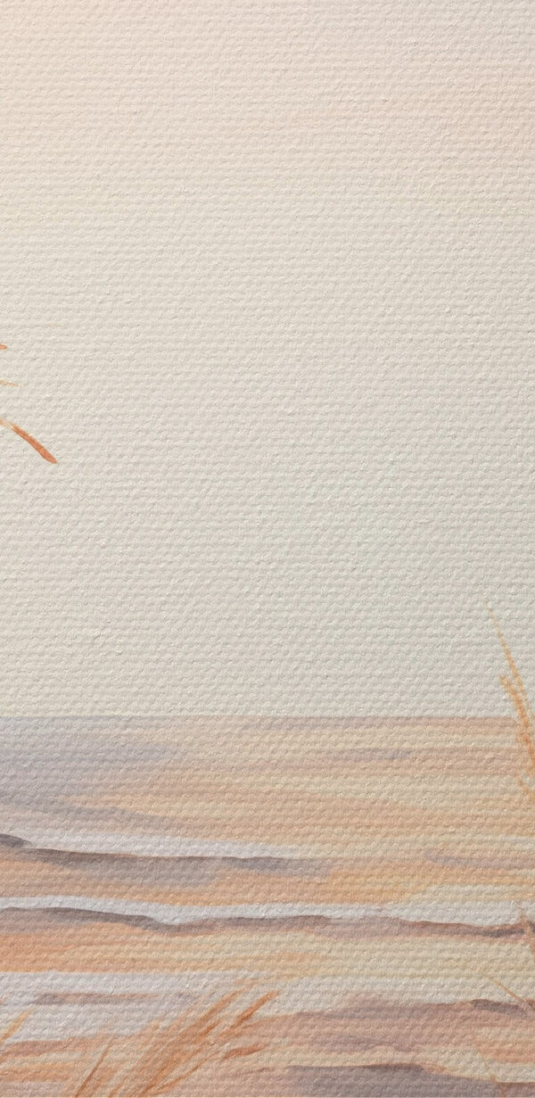 Beach with tall grass and water Beach with tall grass and water