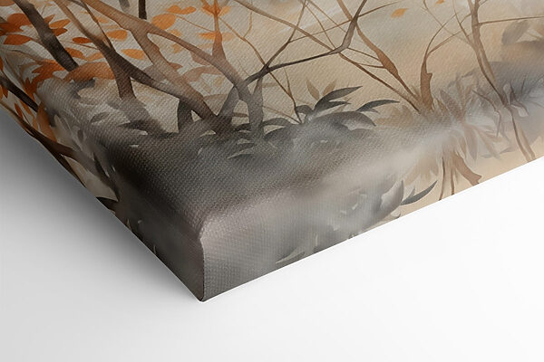 Painting of trees with orange leaves Painting of trees with orange leaves