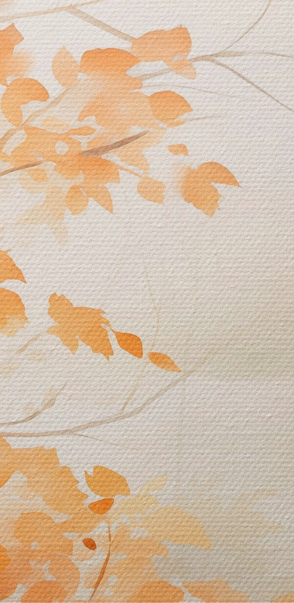 Painting of trees with orange leaves Painting of trees with orange leaves