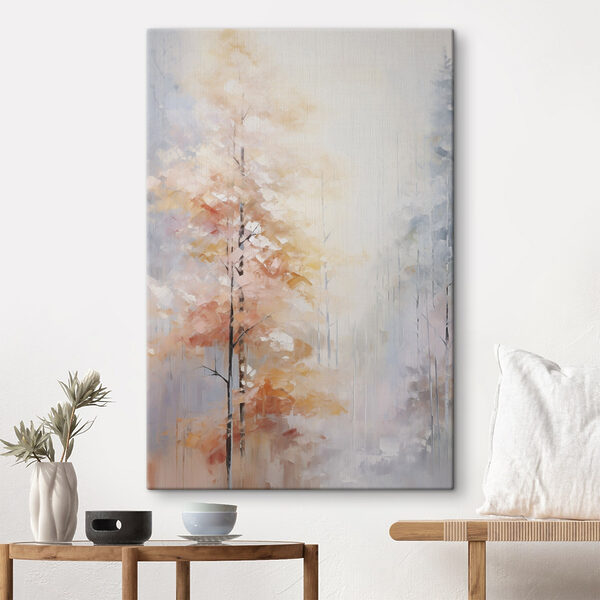 Painting of trees in a forest