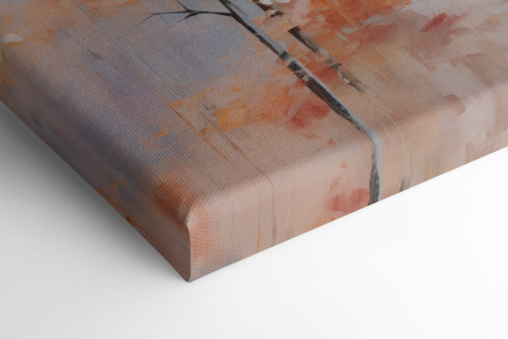 Painting of trees in a forest