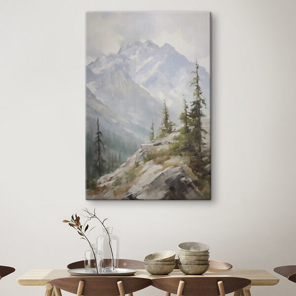 Mountain landscape with trees and mountains Mountain landscape with trees and mountains