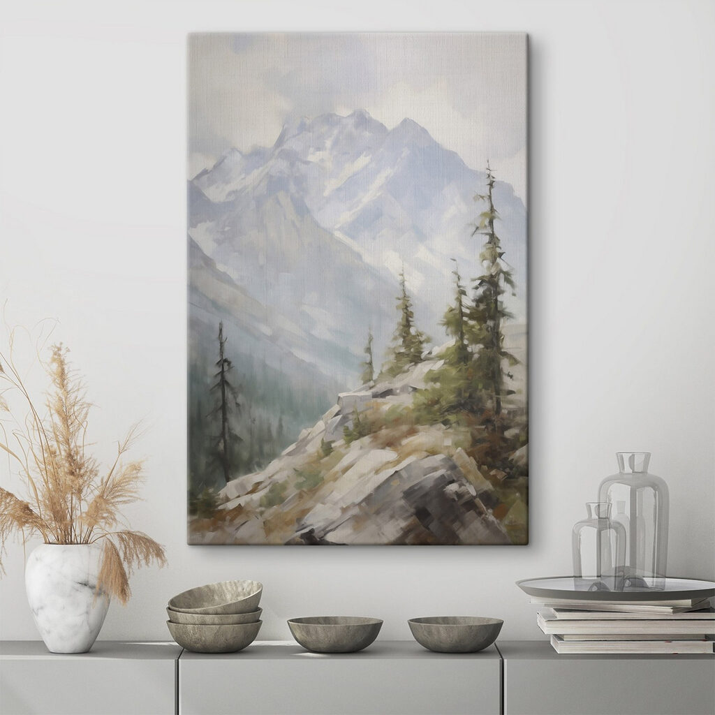 Mountain landscape with trees and mountains Mountain landscape with trees and mountains
